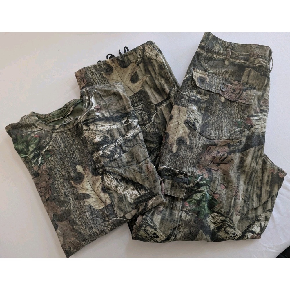 Mossy Oak Break Up Infinity Camo Outfit Set Mens Medium Shirt & Pants Hunting